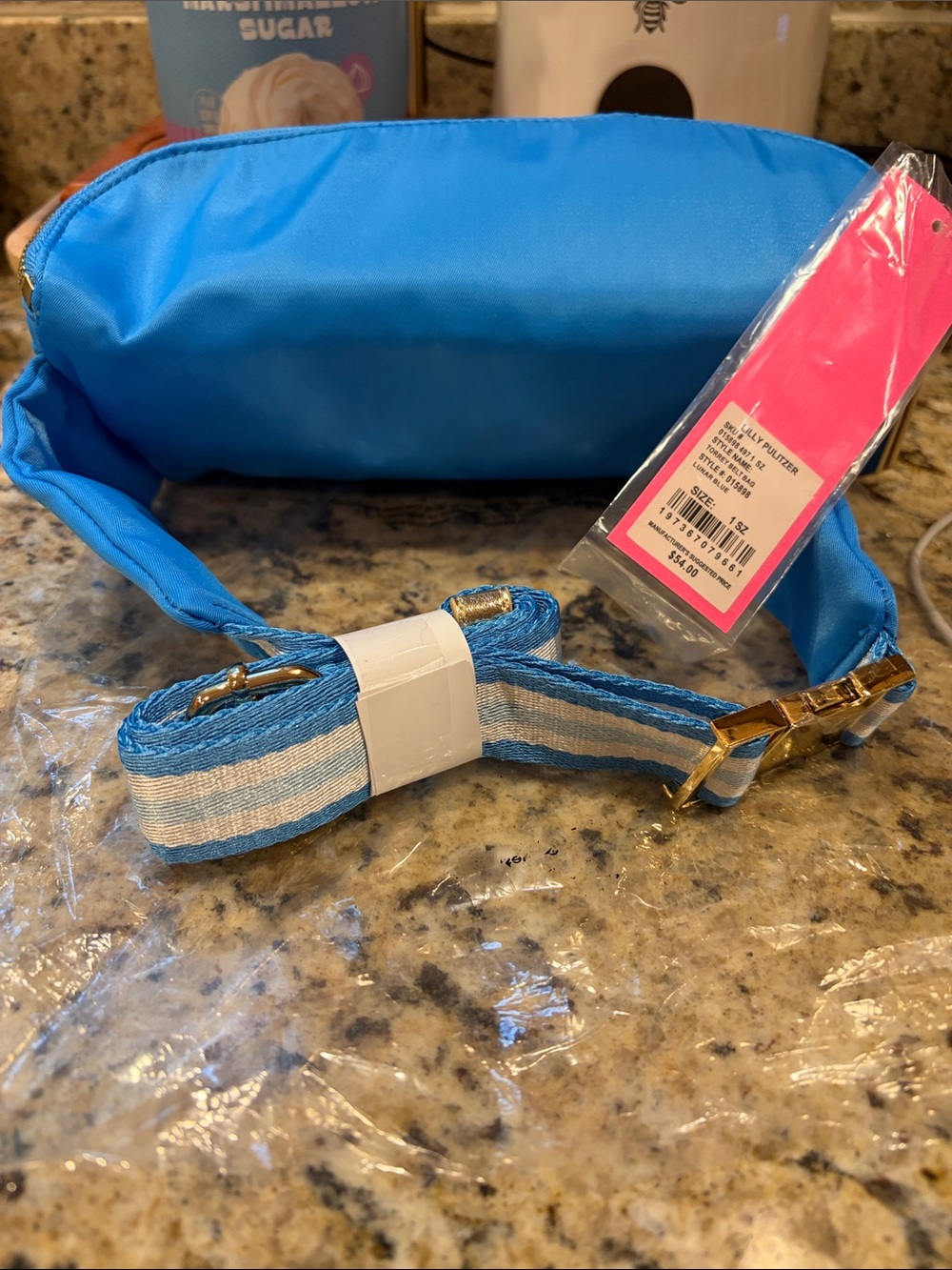 Lilly Pulitzer NWT Torrey Belt Bag Lunar Blue - Picture 4 of 5